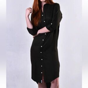 EMILY PHILLIPS NASHVILLE | Tencel Girlfriend MIDI Dress in Hunter Green | 4